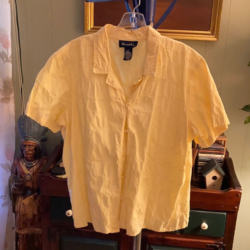 2 Denim & Co. short sleeve button up shirts 2X